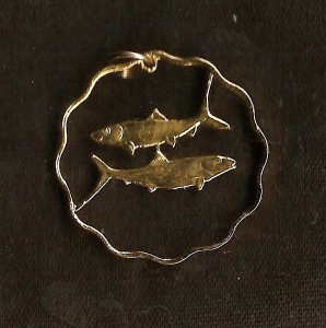 Bahamas Bonefish Gold Plated Cut Coin