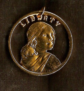 Sacagawea Dollar Cut Coin
