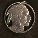 Indian Nickel Cut Coin