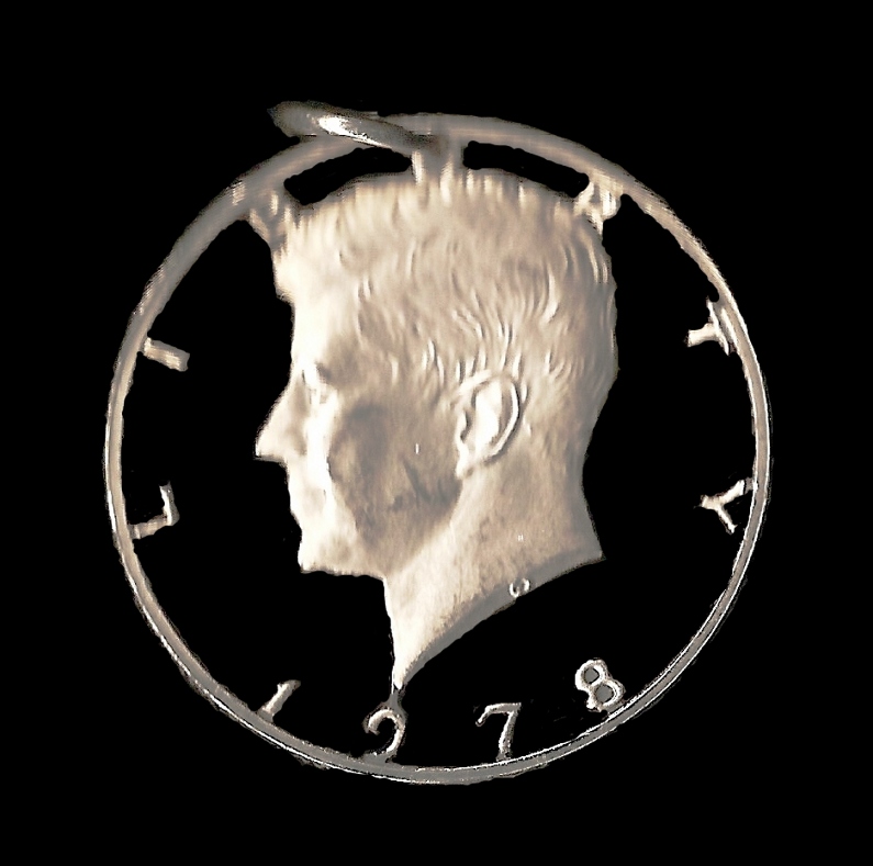 Kennedy Half Dollar Cut Coin